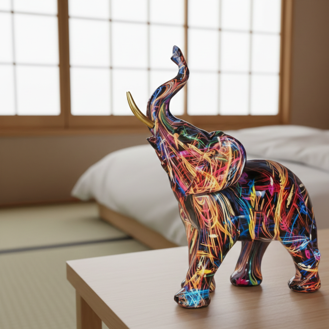 カラフルな象のアート彫刻 | ロザリッサ