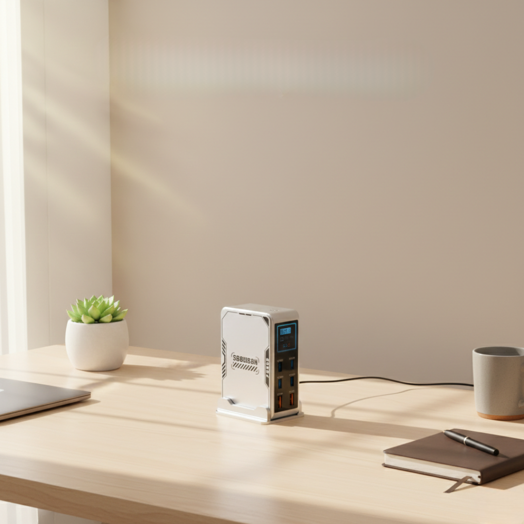 Cargador PowerHub 300W GaN con Múltiples Puertos para Todos Tus Dispositivos | Rosalyssa