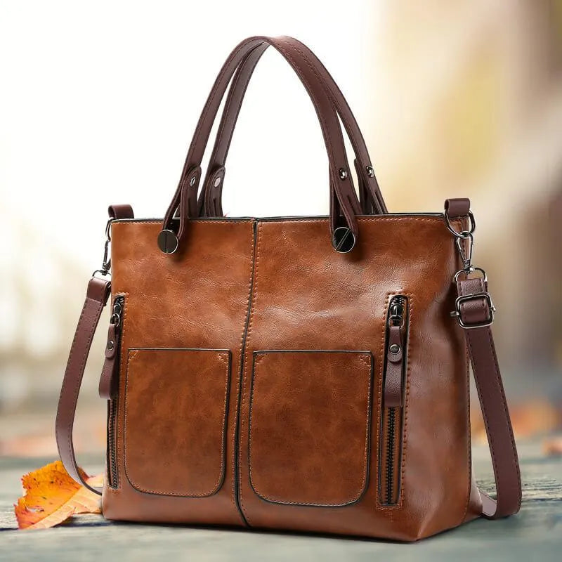 Sac à main en cuir vintage Aurelia style classique