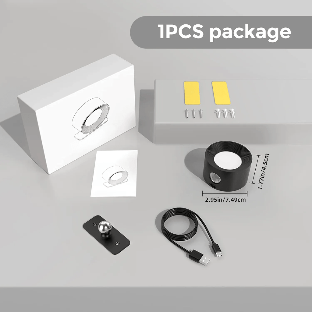 Bezdrátová USB lampa s dobíjecí LED a nástěnným světlem