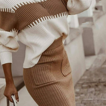 ENSEMBLE DEUX PIÈCES CÔTELÉ DÉCONTRACTÉ