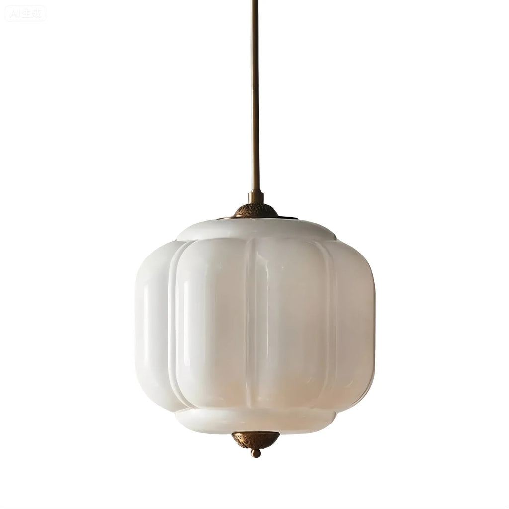 Vintage Glass Pumpkin Pendant Ceiling Light Fixture | Rosalyssa