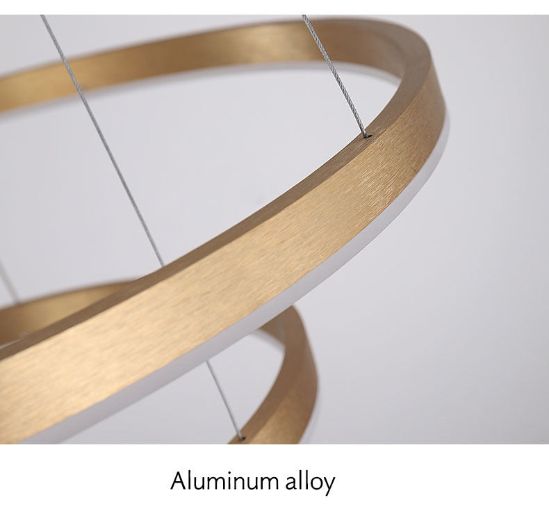 Lampe Anneau Solara avec construction en aluminium premium et acrylique 12500 lumens