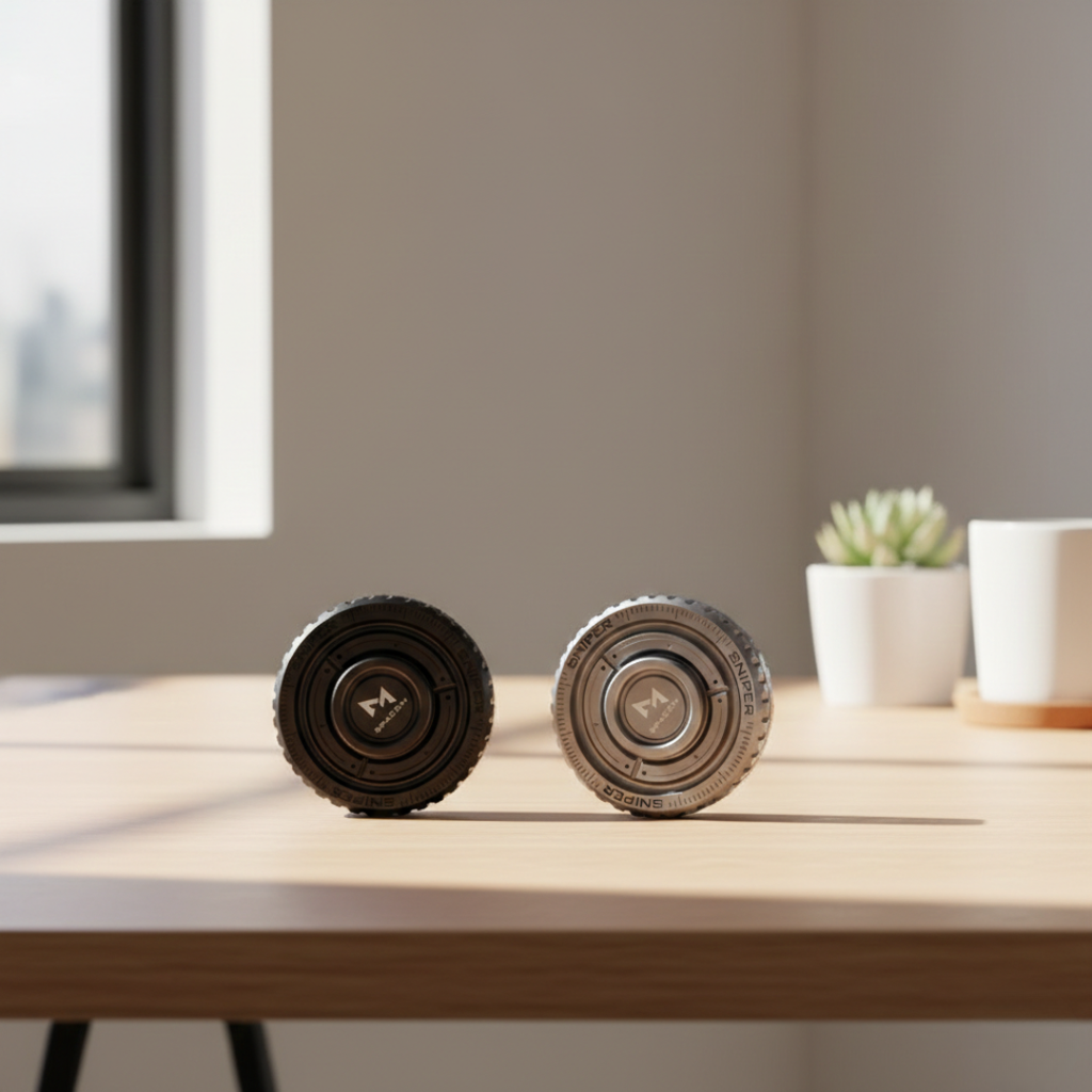 Ruostumattomasta teräksestä valmistettu fidget-spinner aikuisille ja työpöydälle | Rosalyssa