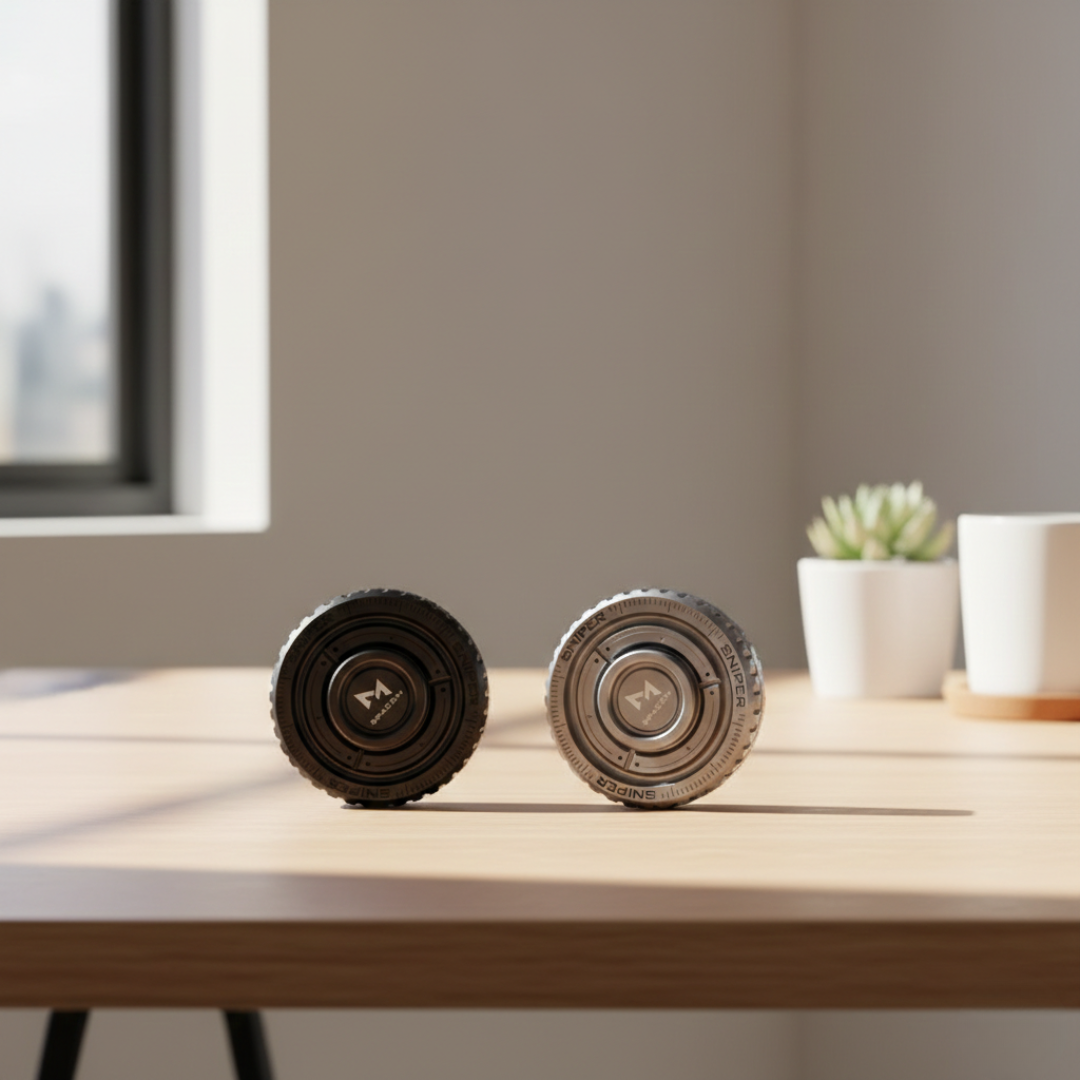 Ruostumattomasta teräksestä valmistettu fidget-spinner aikuisille ja työpöydälle | Rosalyssa