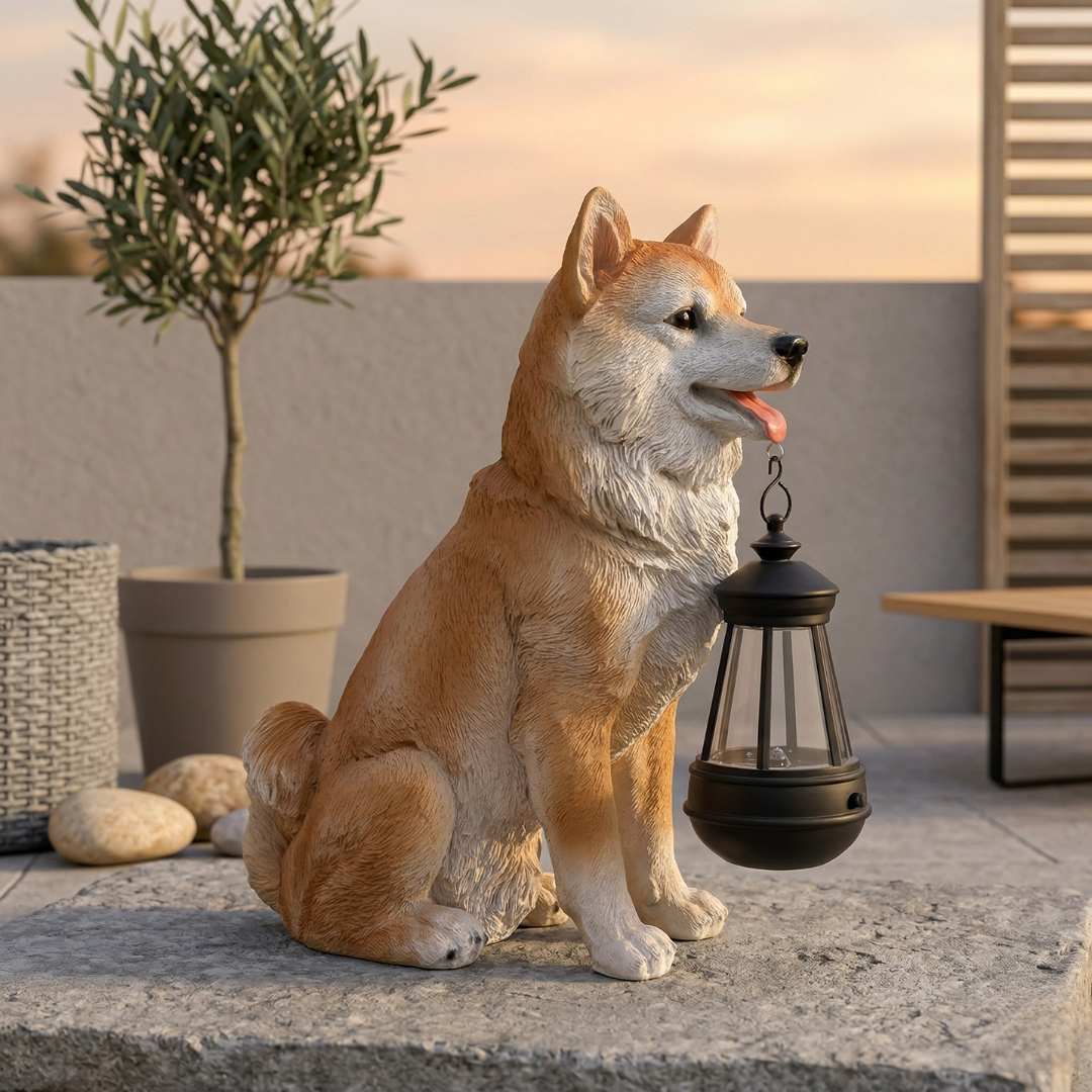 Solar Puppy Havepynt til udendørs terrasse og haveindretning | Rosalyssa