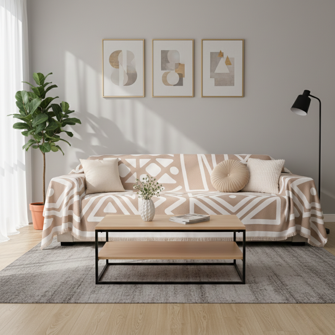 Geometric Boho Style Washable Non-Slip Sofa Cover | Rosalyssa