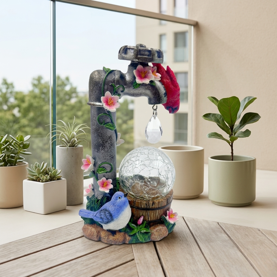 Elegant Solar Cardinal Garden Statue For Outdoor Decor | Rosalyssa