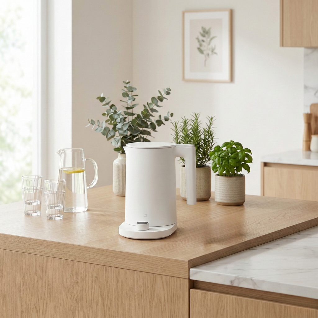 Elektrischer Wasserkocher mit Temperaturregelung, 1,7 l Fassungsvermögen | Rosalyssa