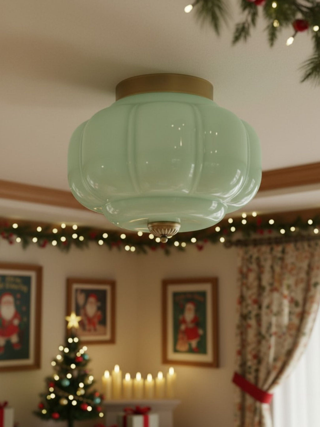 Stropní svítidlo Milk Glass s skleněným stínidlem, moderní přisazené, skandinávský styl