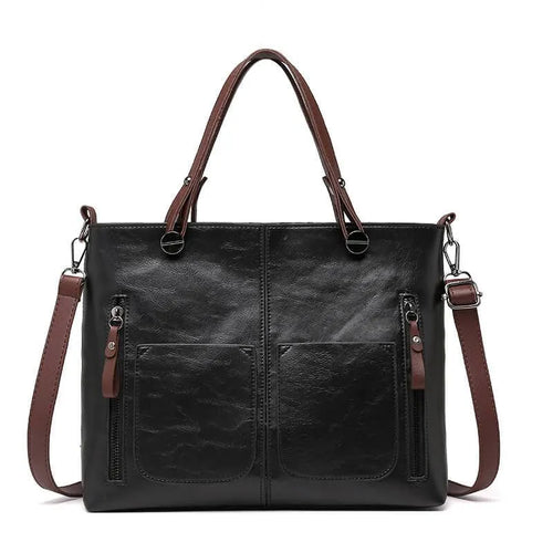 Bolso de mano de cuero vintage Aurelia estilo clásico