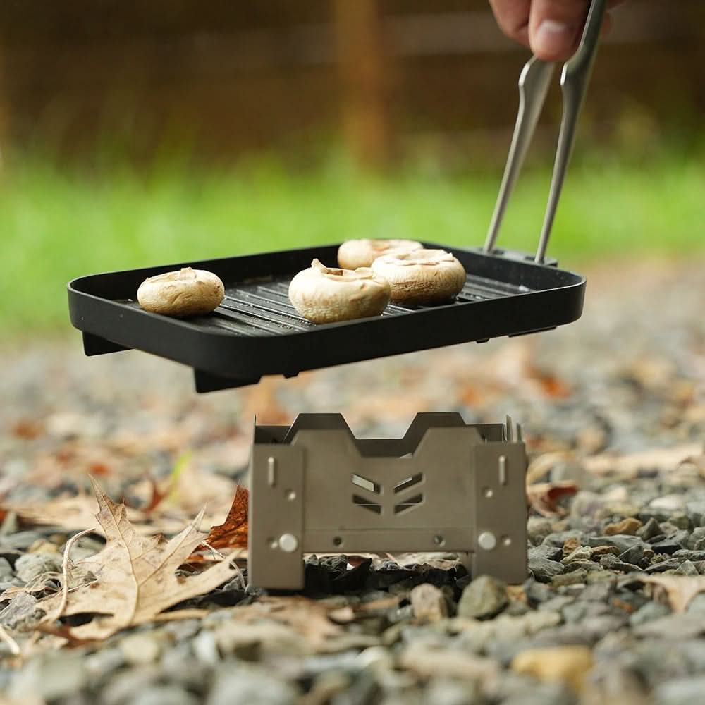 TrailForge Mini Grill Plate Set Portable Outdoor Cookware