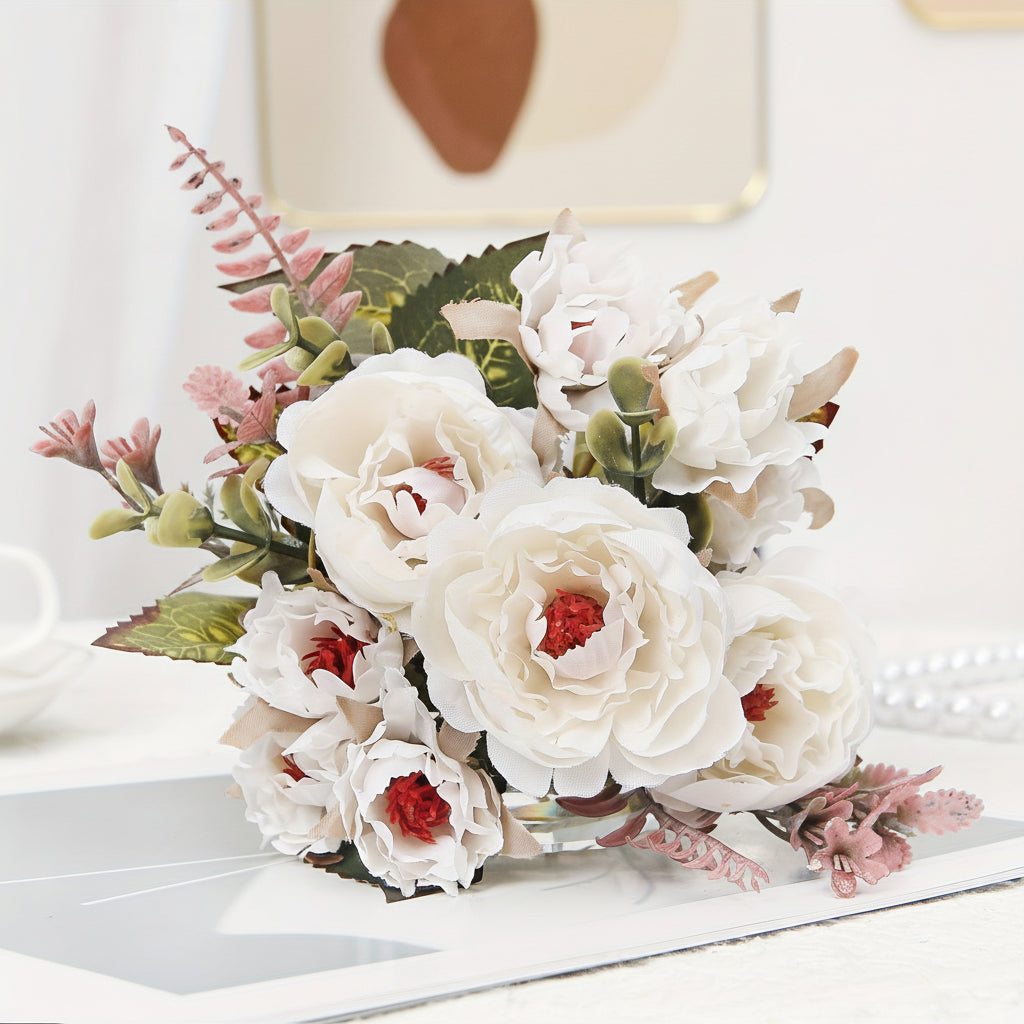 Artificial Peony Mothers Day Bouquet For Home Decor