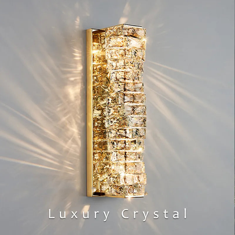 Nástěnná lampa Nova Crystal Accents z nerezové oceli s třemi barevnými teplotami
