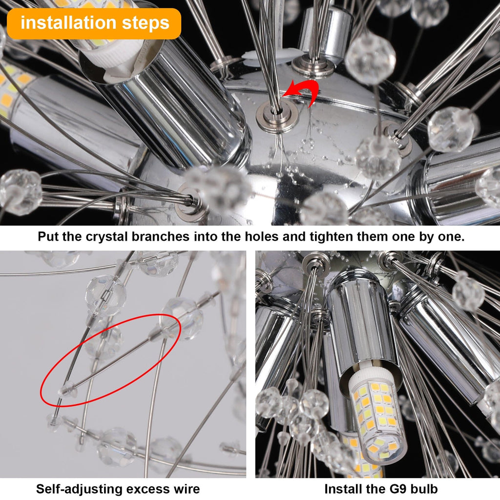 Elegant Dandelion Crystal Pendant Light For Modern Interiors
