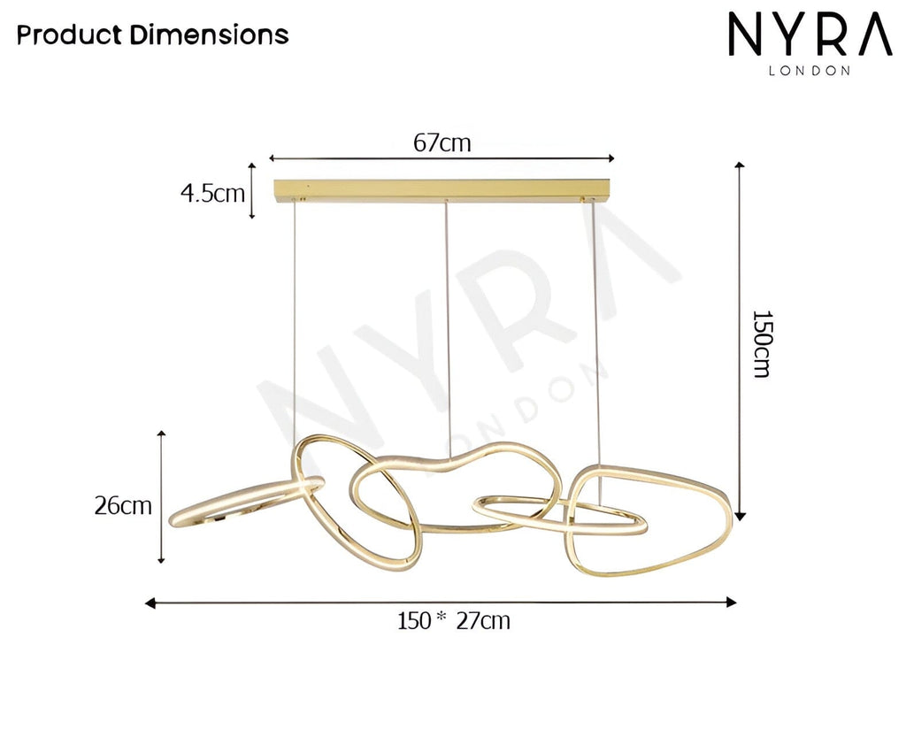 Vela Ring Pendant Light In Rose Gold Or Gold Finish