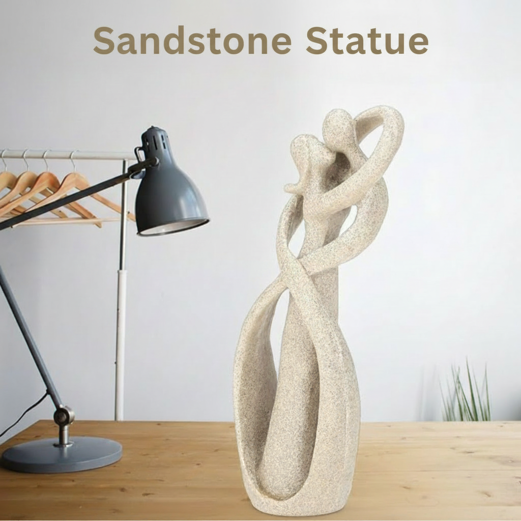Abstract Resin Couple Sculpture For Modern Home Decor