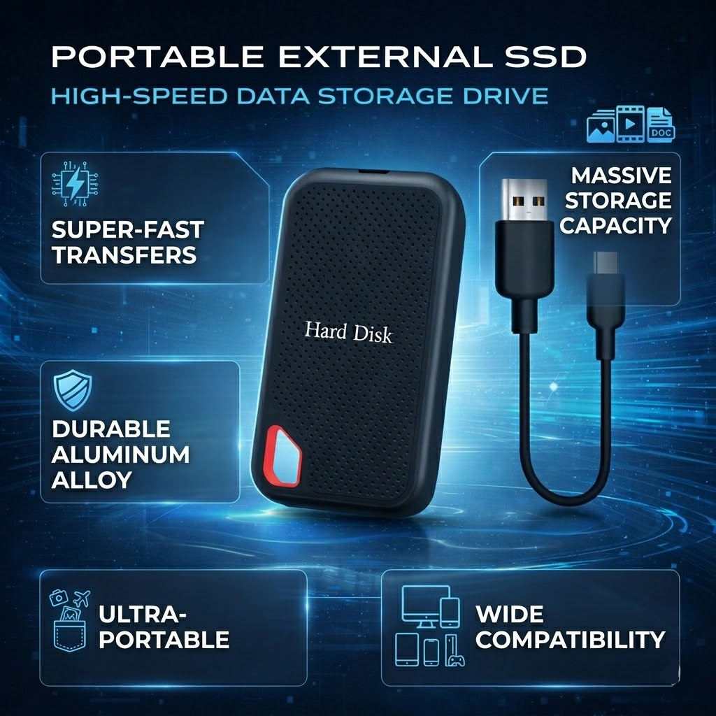 Hordozható külső SSD a gyors adatmentéshez útközben