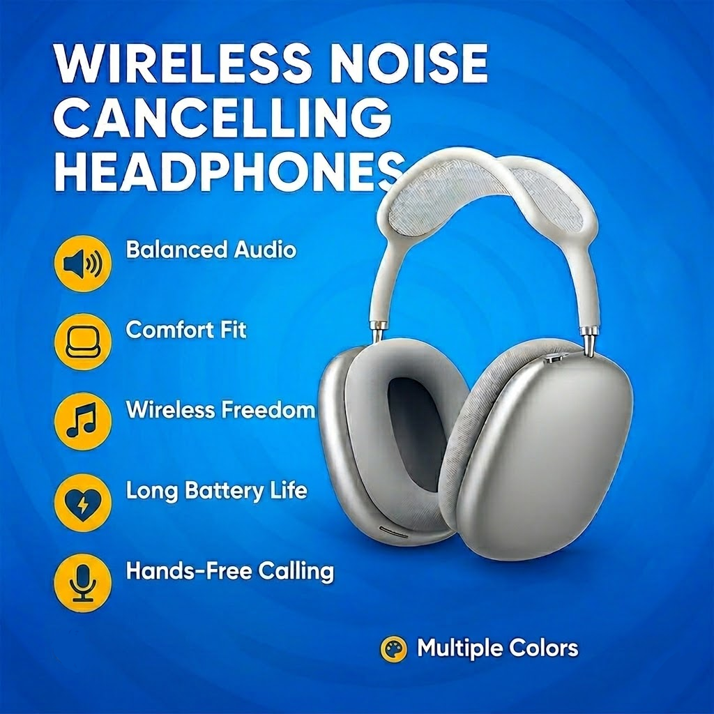 Bluetooth kabellose Over-Ear-Kopfhörer mit Geräuschunterdrückung
