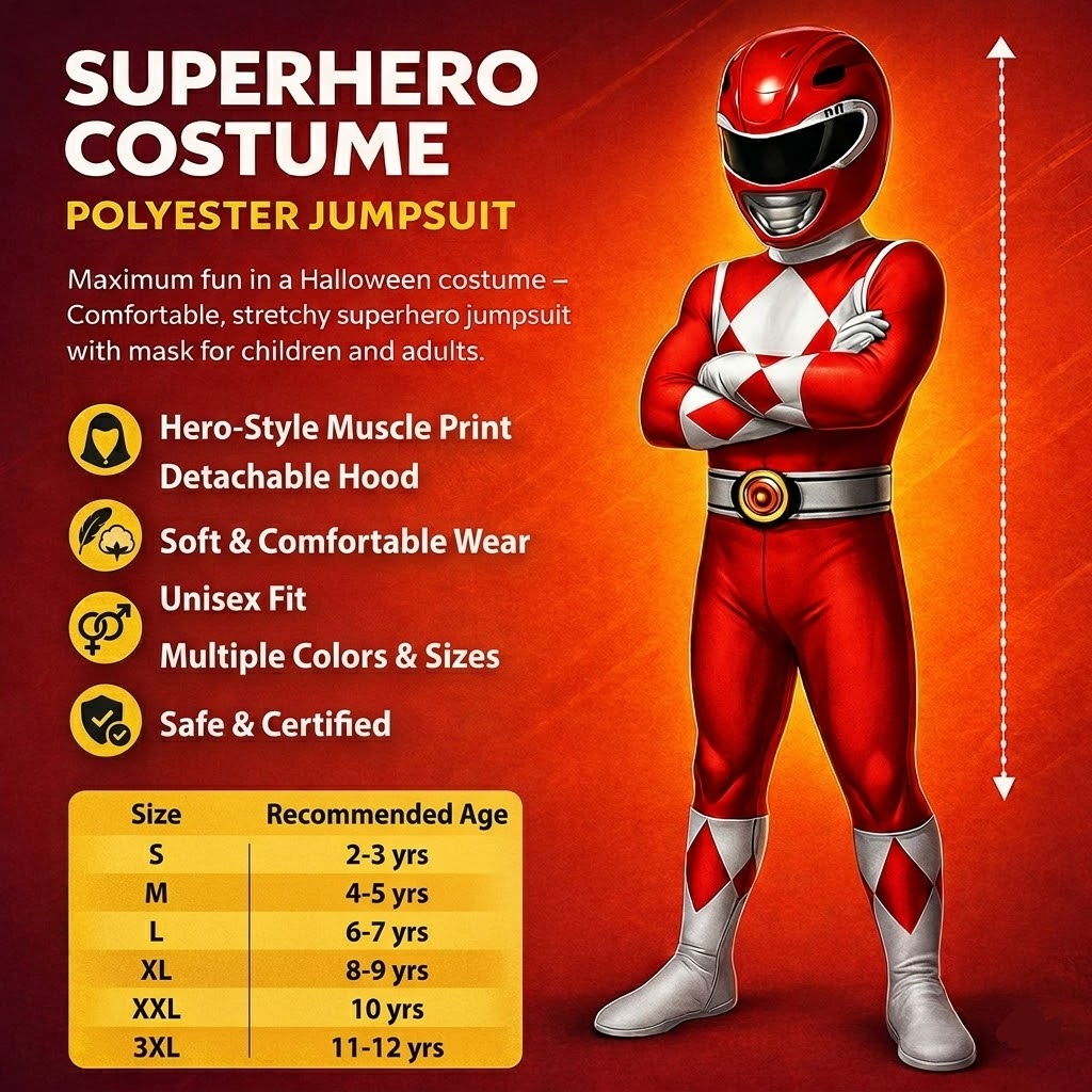 Kinder Superheld Muskel-Print Overall Kostüm für Party und Spielspaß