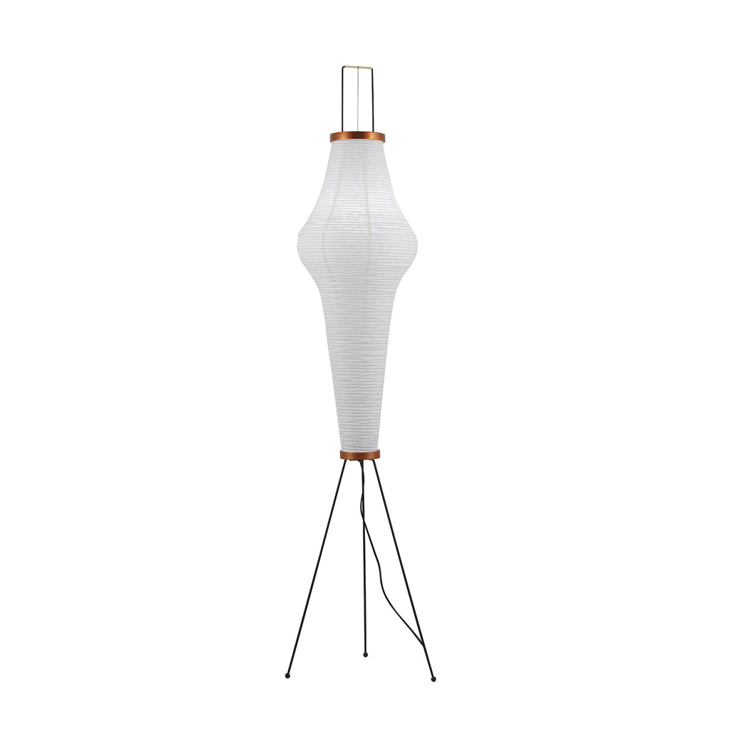 Stojací lampa AstraLume s rýžovým papírovým stínidlem a minimalistickým teplem