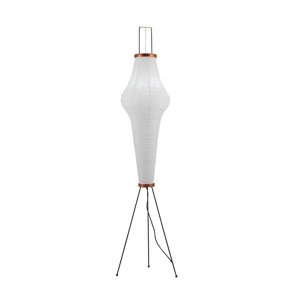 Stojací lampa AstraLume s rýžovým papírovým stínidlem a minimalistickým teplem