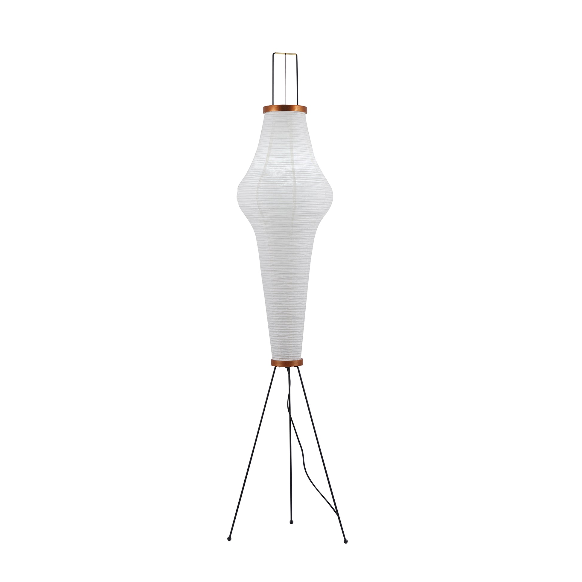 Stojací lampa AstraLume s rýžovým papírovým stínidlem a minimalistickým teplem