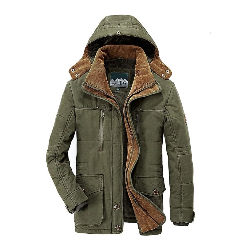 Nordale Winterjacke mit mehreren Taschen für den Alltag