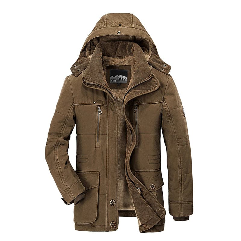 Nordale Winterjacke mit mehreren Taschen für den Alltag