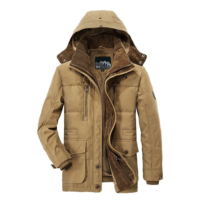 Nordale Winterjacke mit mehreren Taschen für den Alltag