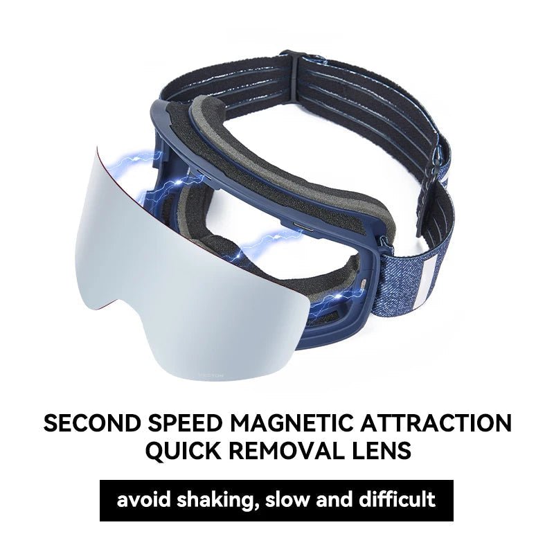 AeroNova Shift Magnetische Doppel-Lagen Skibrille mit Antibeschlag und UV400-Schutz