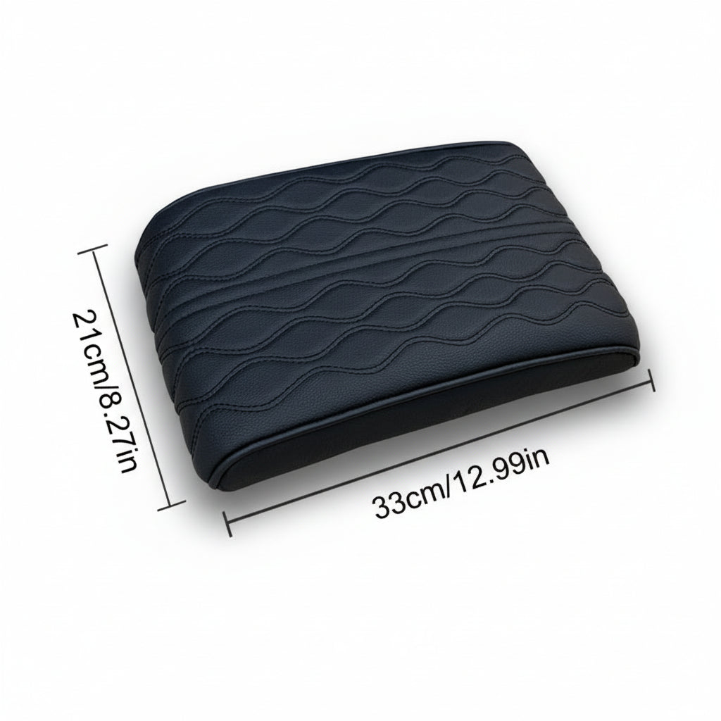 Car Armrest Cushion With Memory Foam And Leather Console Cover