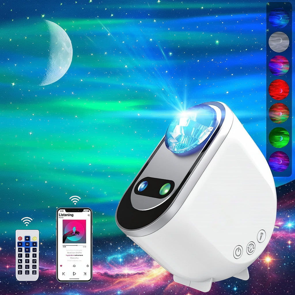 Proiector de lumină de noapte Aurora Galaxy cu telecomandă