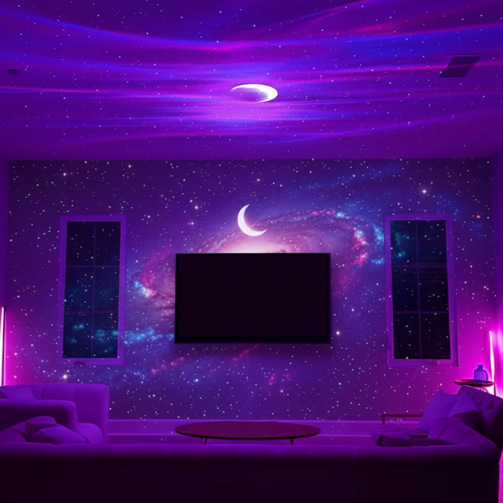 Proiector de lumină de noapte Aurora Galaxy cu telecomandă