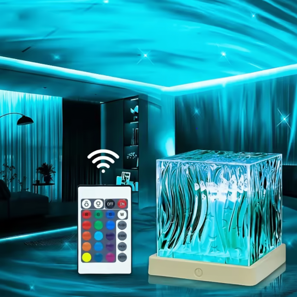 Lampă proiector RGB cu lumină de noapte cristal pentru decorul dormitorului