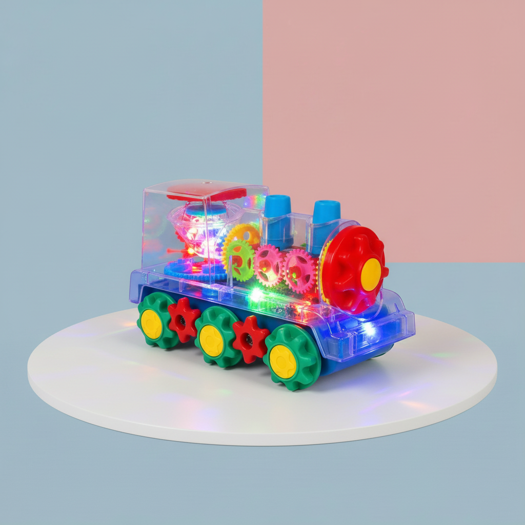 カラフルなライトアップ音楽列車おもちゃ 子供向けダンスアクション付き