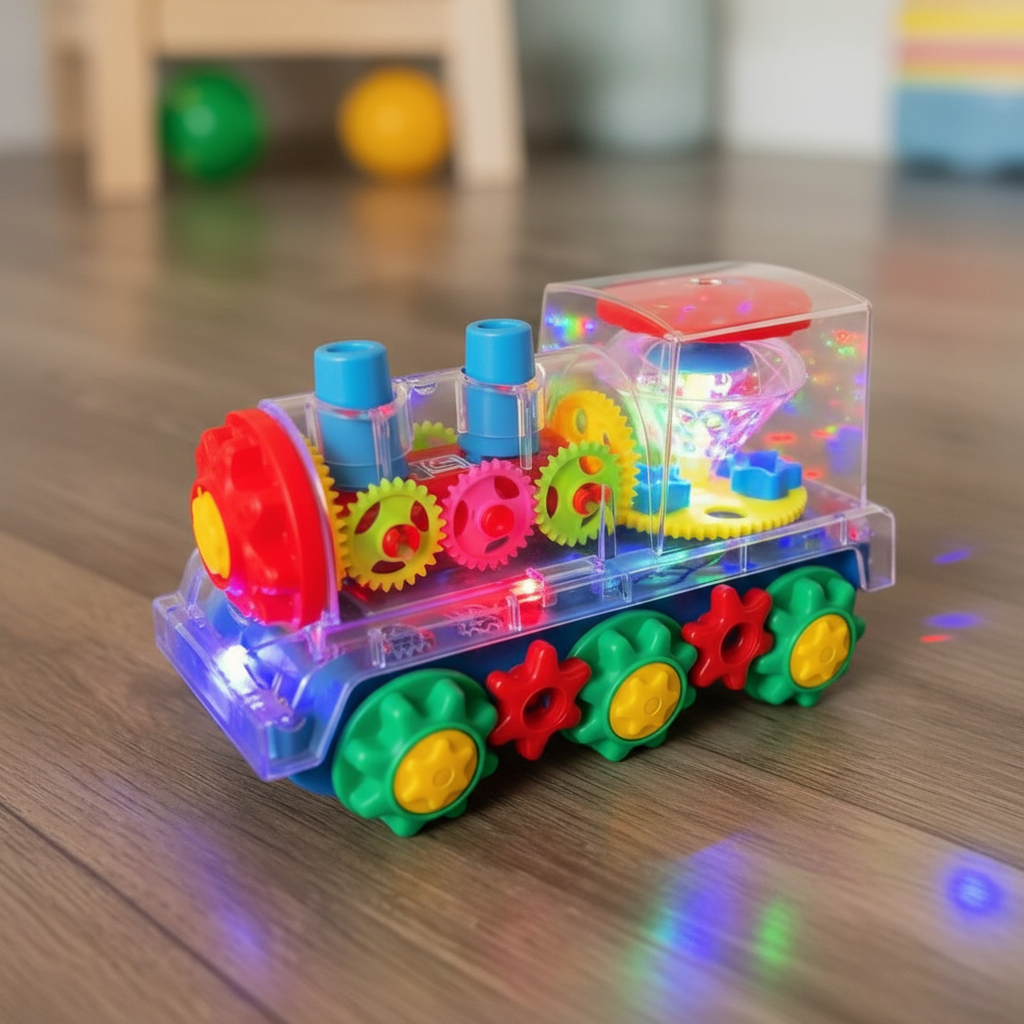 カラフルなライトアップ音楽列車おもちゃ 子供向けダンスアクション付き