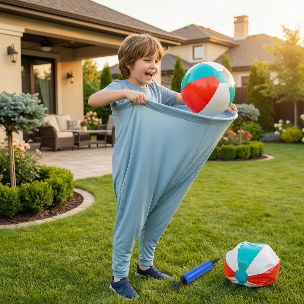 Outdoor Kids Ball Catching Game With Oversized Pants Set For Family Fun