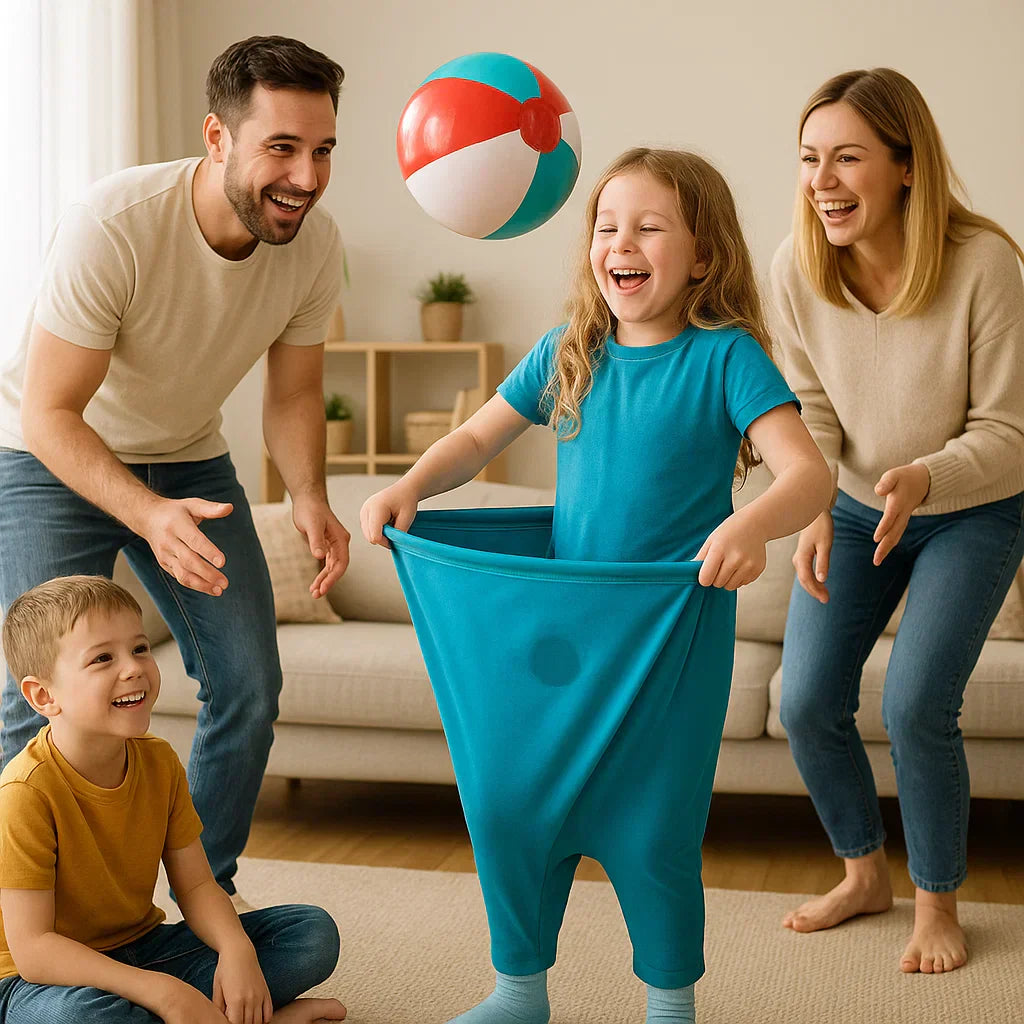 Outdoor Kids Ball Catching Game With Oversized Pants Set For Family Fun