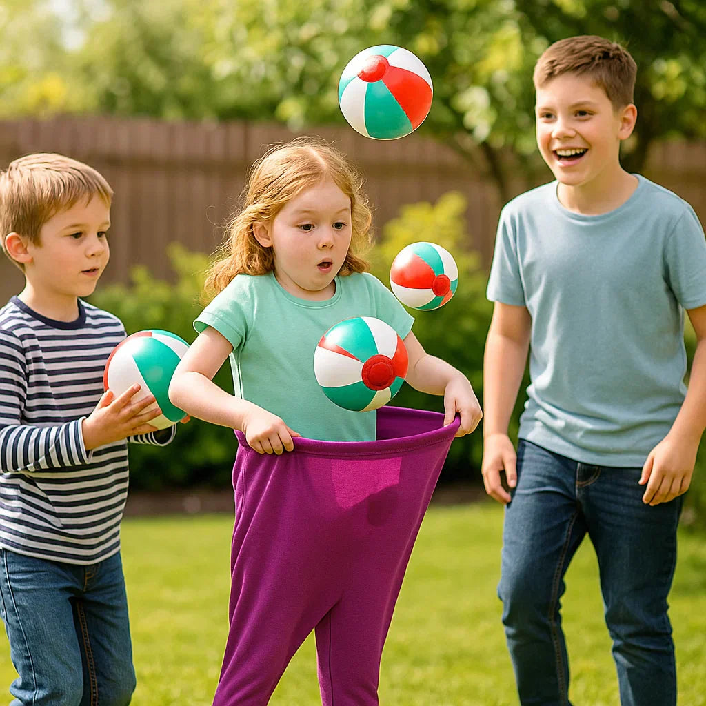 Outdoor Kids Ball Catching Game With Oversized Pants Set For Family Fun