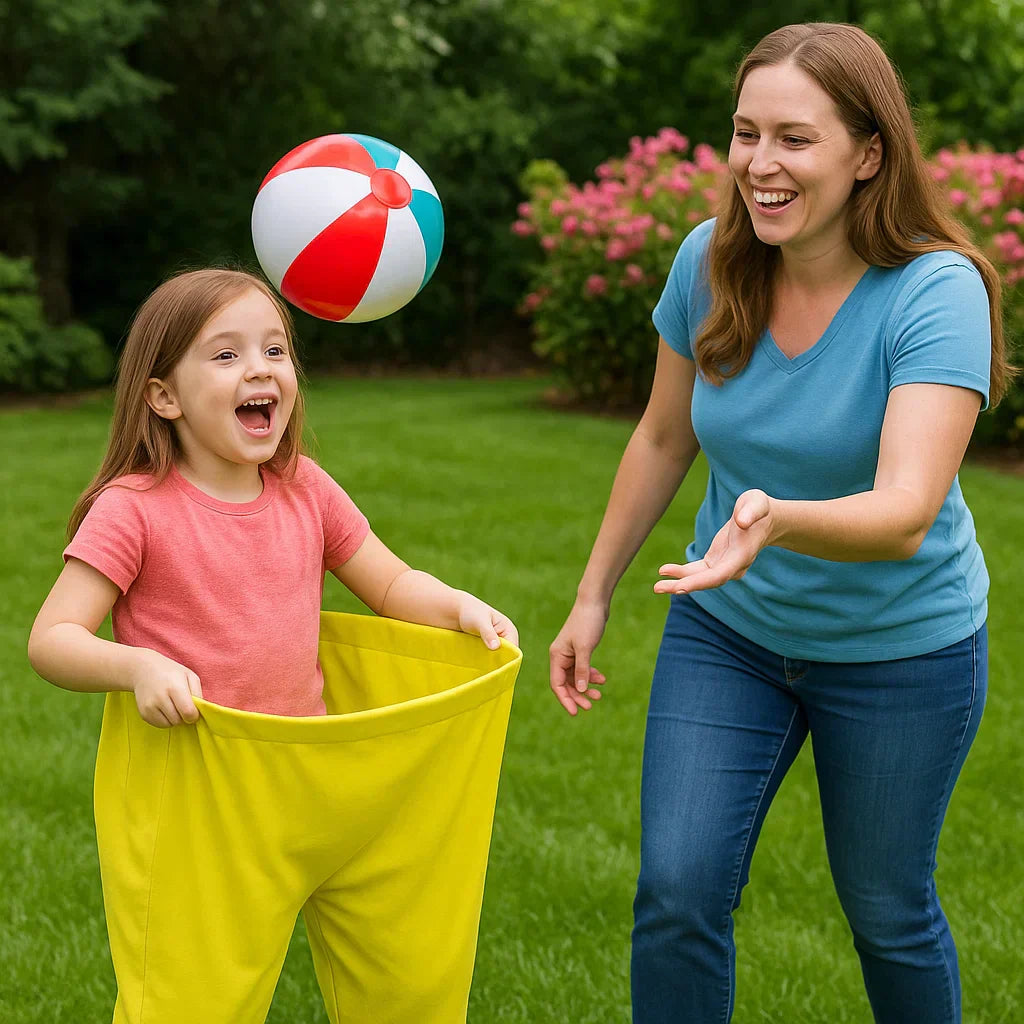 Outdoor Kids Ball Catching Game With Oversized Pants Set For Family Fun