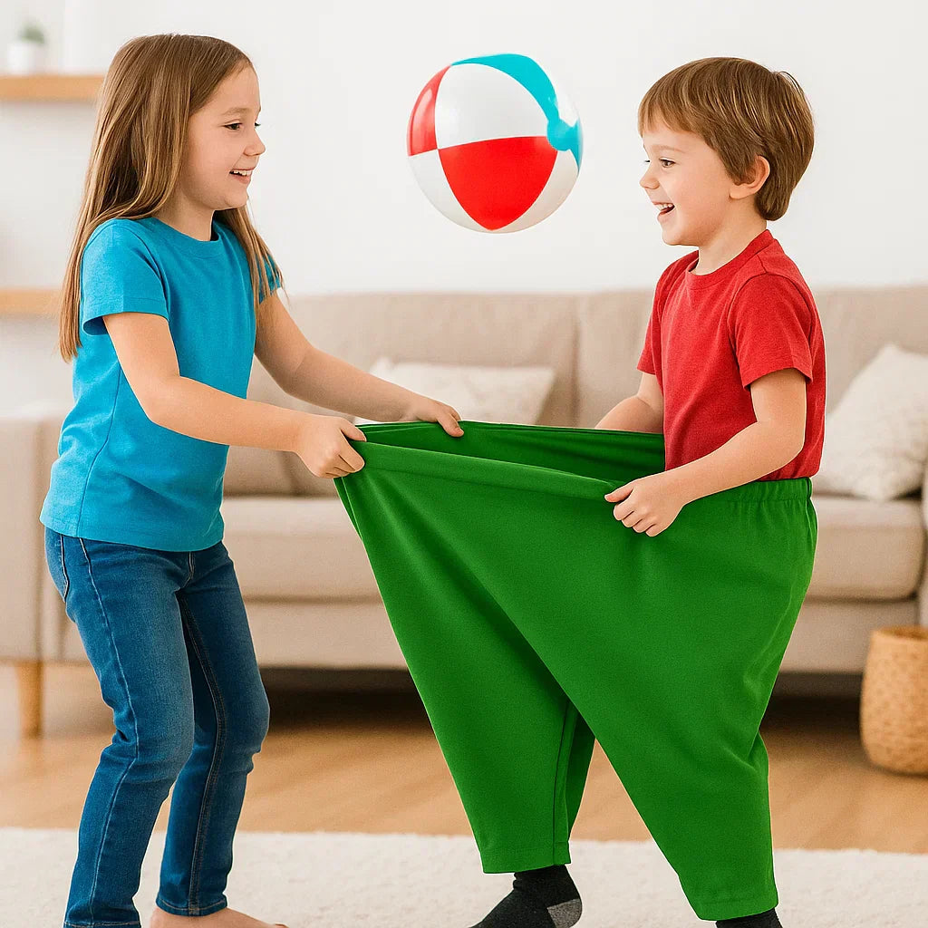 Outdoor Kids Ball Catching Game With Oversized Pants Set For Family Fun
