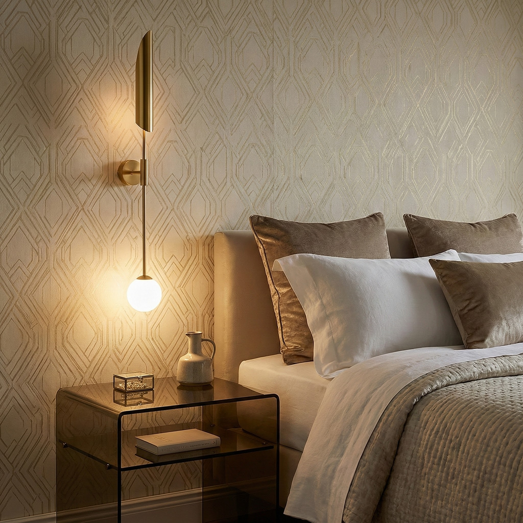 SereneGlow Elegancki Nordycki Podwójny Kinkiet Ścienny