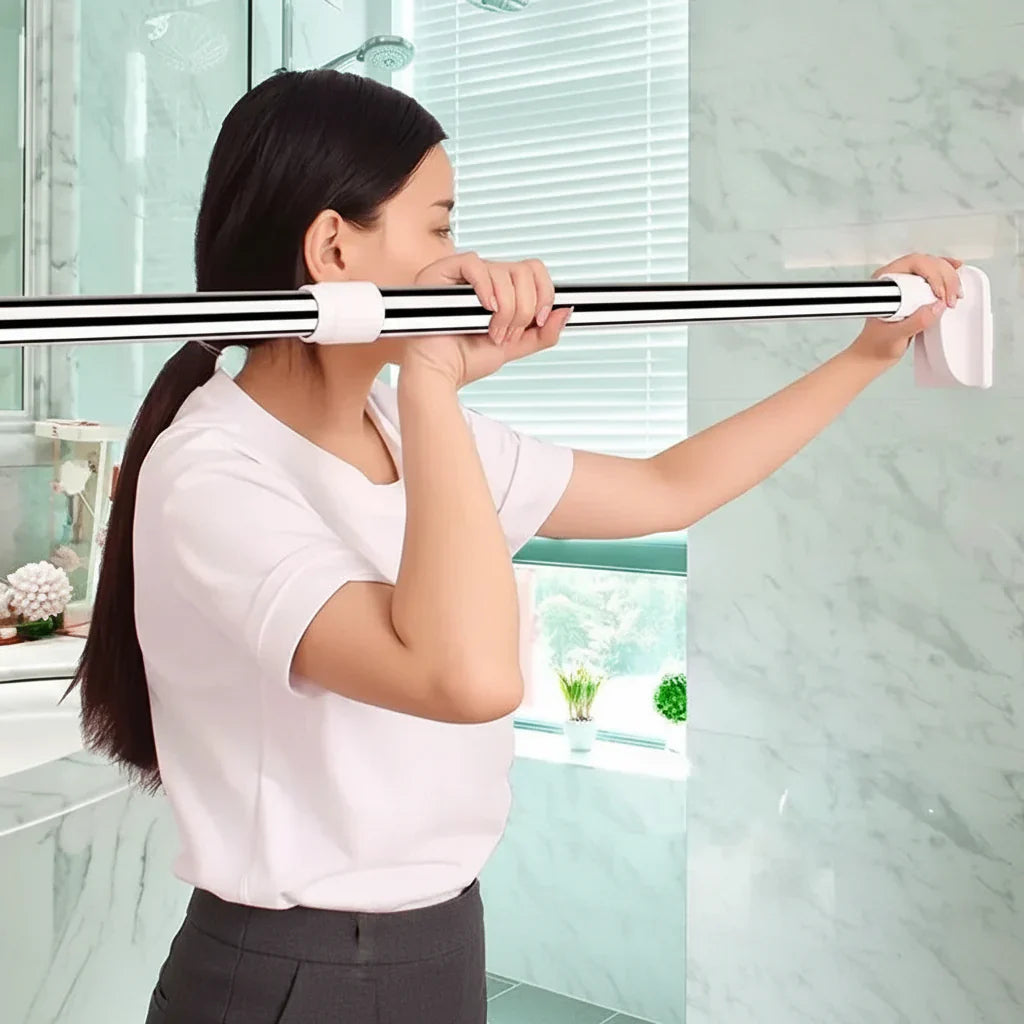 Adjustable Tension Curtain Rod For Shower And Window No Drill Install