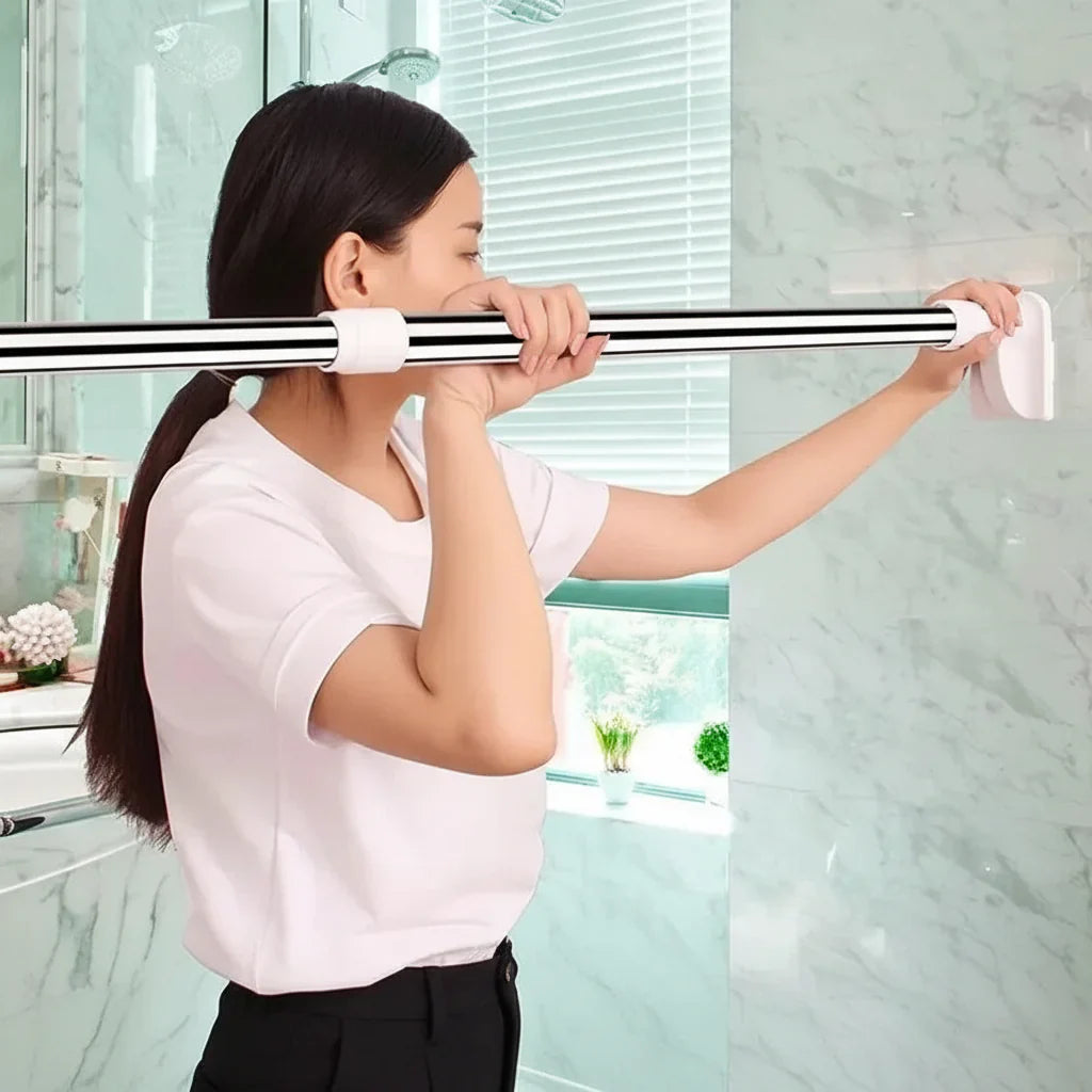 Adjustable Tension Curtain Rod For Shower And Window No Drill Install