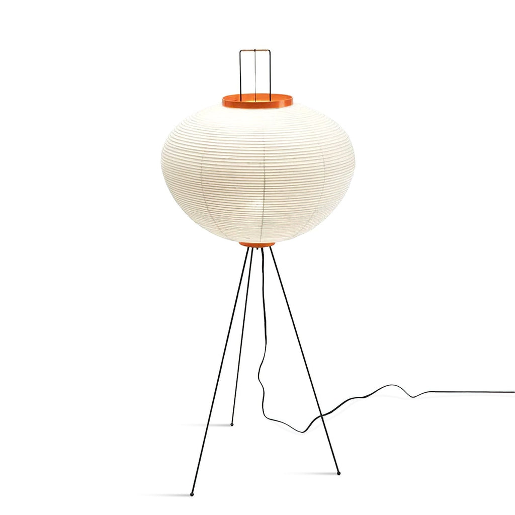 Stojací lampa AstraLume s rýžovým papírovým stínidlem a minimalistickým teplem