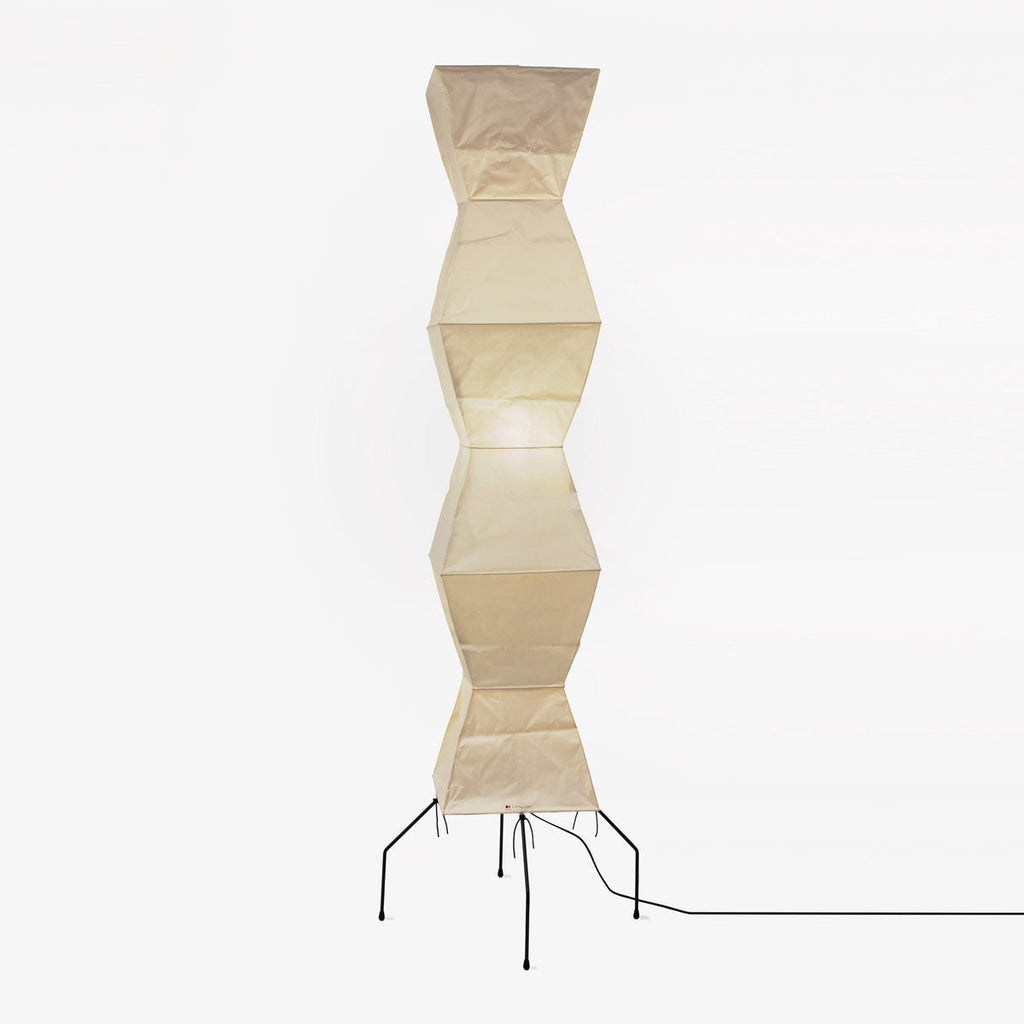 Stojací lampa AstraLume s rýžovým papírovým stínidlem a minimalistickým teplem