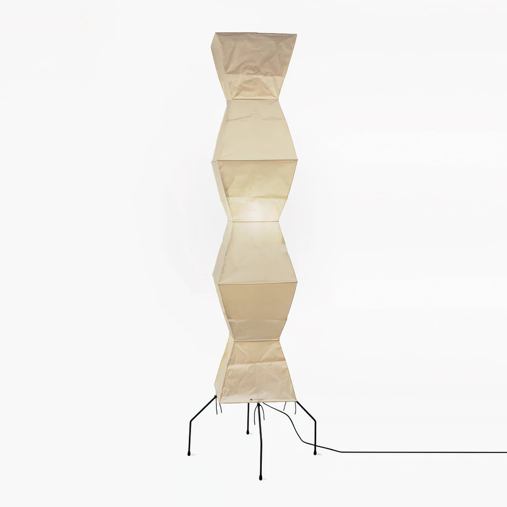 Stojací lampa AstraLume s rýžovým papírovým stínidlem a minimalistickým teplem