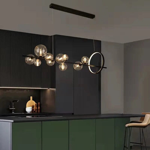 Aurelia Glas Kronleuchter von LumeCraft mit Aluminiumrahmen und mundgeblasenem Glas