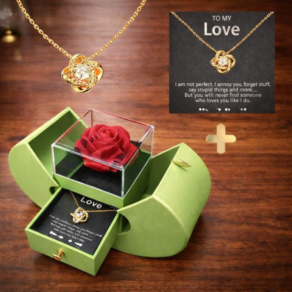 Schmuckschatulle in Apfelform mit Rosen-Seifenblume Geschenkbox
